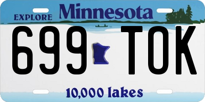 MN license plate 699TOK