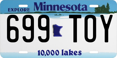 MN license plate 699TOY