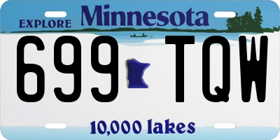 MN license plate 699TQW