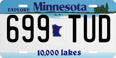 MN license plate 699TUD