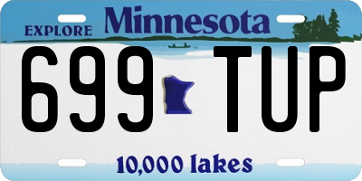 MN license plate 699TUP