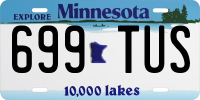 MN license plate 699TUS