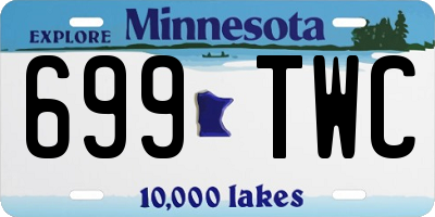 MN license plate 699TWC