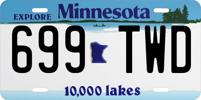 MN license plate 699TWD