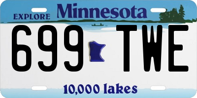 MN license plate 699TWE