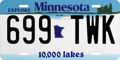 MN license plate 699TWK