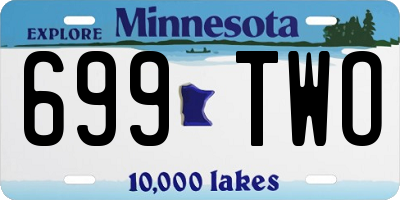 MN license plate 699TWO