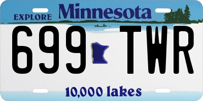 MN license plate 699TWR