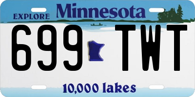 MN license plate 699TWT
