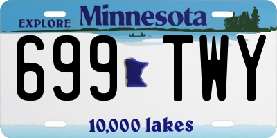 MN license plate 699TWY