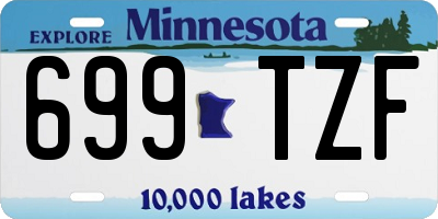 MN license plate 699TZF