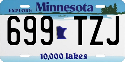 MN license plate 699TZJ