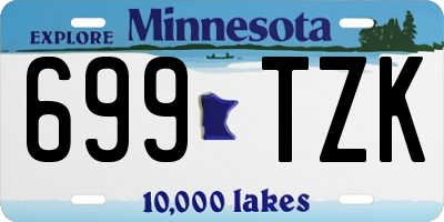 MN license plate 699TZK