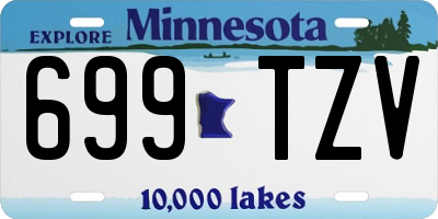 MN license plate 699TZV