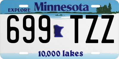 MN license plate 699TZZ
