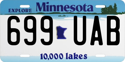 MN license plate 699UAB