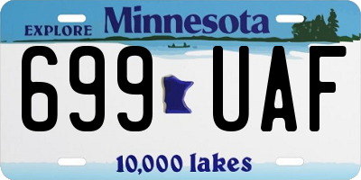 MN license plate 699UAF