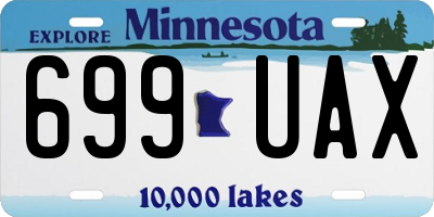 MN license plate 699UAX