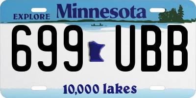 MN license plate 699UBB