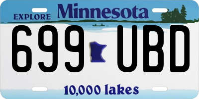MN license plate 699UBD