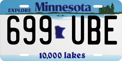 MN license plate 699UBE