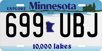 MN license plate 699UBJ