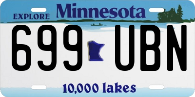 MN license plate 699UBN
