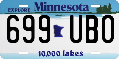 MN license plate 699UBO