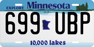 MN license plate 699UBP