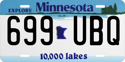 MN license plate 699UBQ