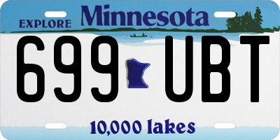 MN license plate 699UBT