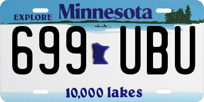 MN license plate 699UBU
