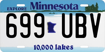 MN license plate 699UBV