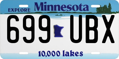 MN license plate 699UBX