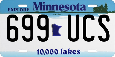 MN license plate 699UCS