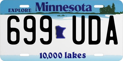 MN license plate 699UDA