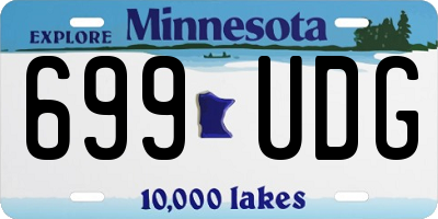 MN license plate 699UDG