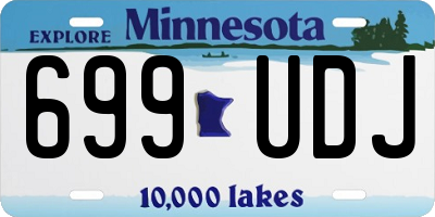 MN license plate 699UDJ