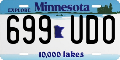 MN license plate 699UDO