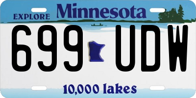 MN license plate 699UDW