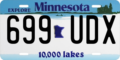 MN license plate 699UDX