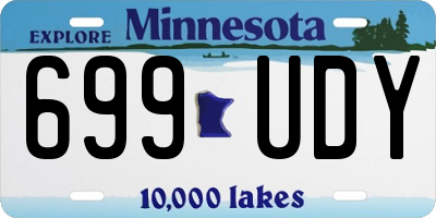 MN license plate 699UDY