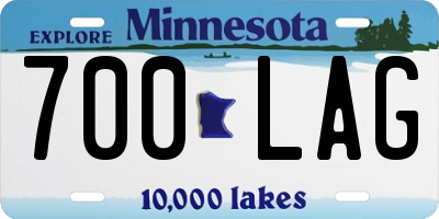 MN license plate 700LAG