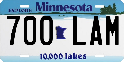 MN license plate 700LAM