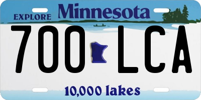 MN license plate 700LCA