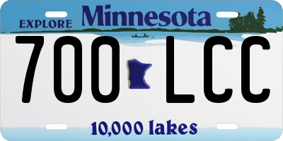 MN license plate 700LCC