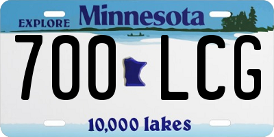 MN license plate 700LCG
