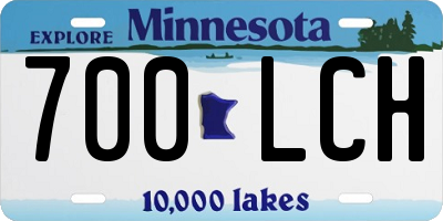 MN license plate 700LCH