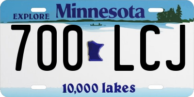 MN license plate 700LCJ