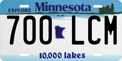 MN license plate 700LCM